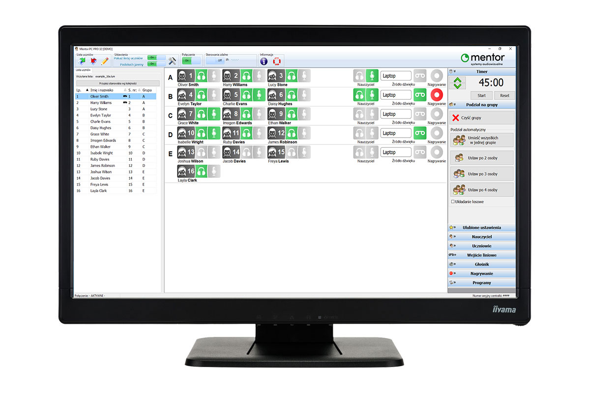 Program PC Pro - panel główny